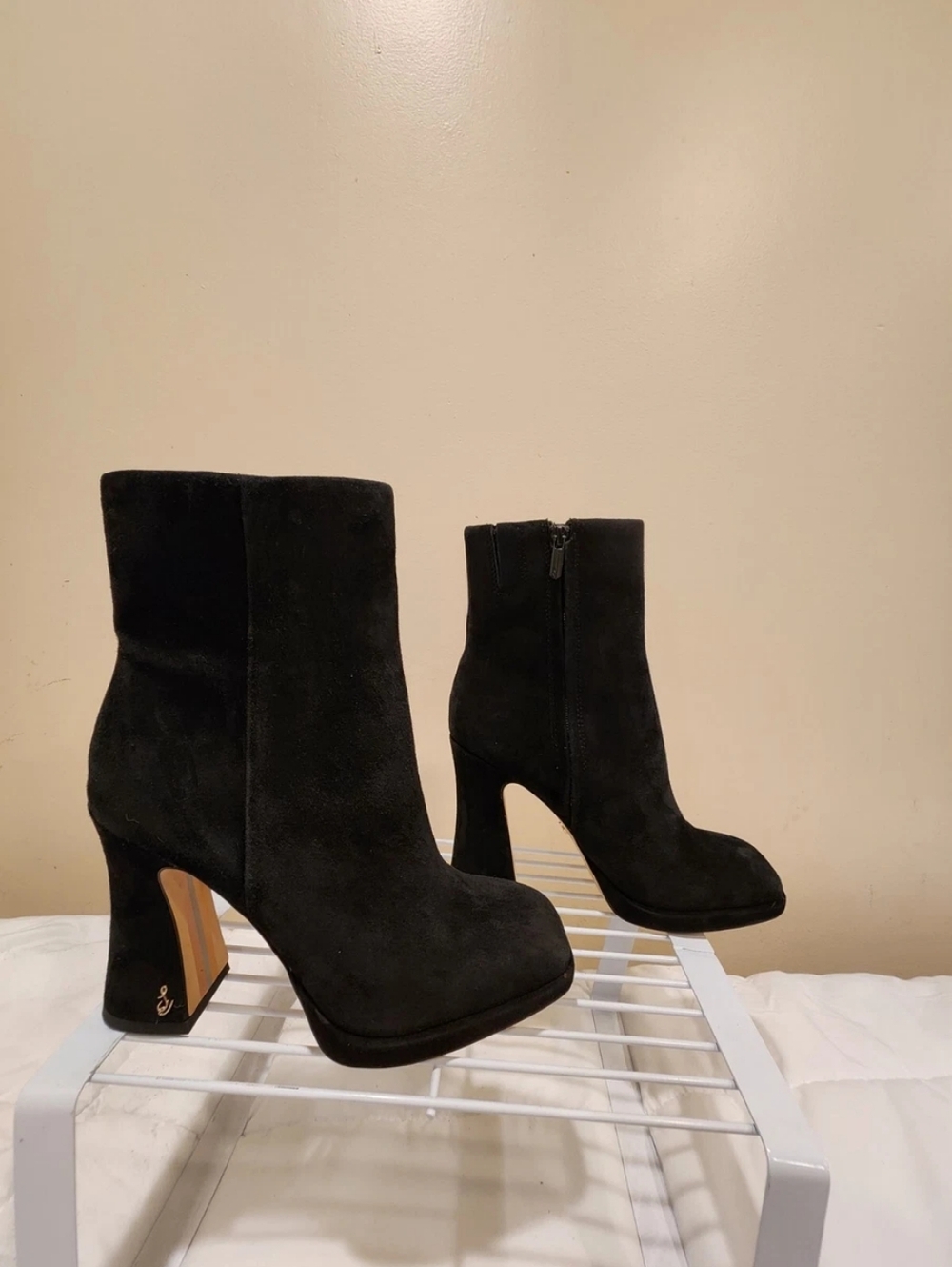 🌺Sam Edelman Womens Jaye Suede Ankle Booties Black Sz 7.5 M,NWOB, MSRP $180 - Picture 9 of 16